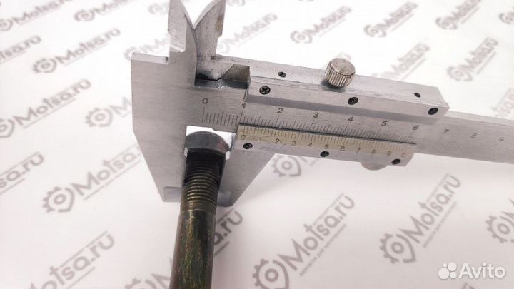 Ось переднего колеса с гайкой (М12*205мм) YB50QT-3