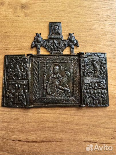 Складень трёхстворчатый праскева пятница 19 век