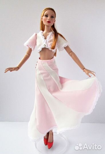 Одежда для куклы Тоннер Юбка-спираль + топ