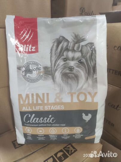 Сухой корм для собак мелких пород Blitz Classic