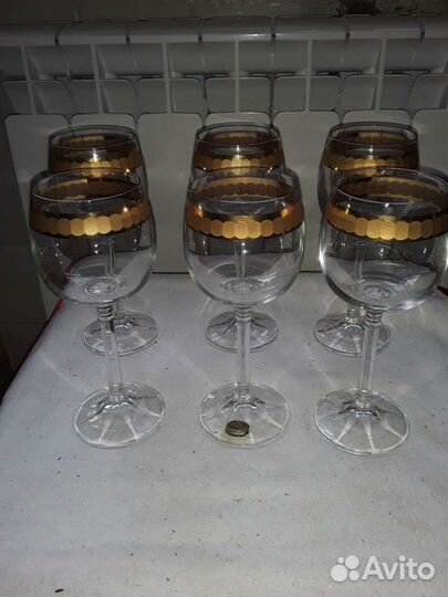 Бокалы.богемское стекло СССР