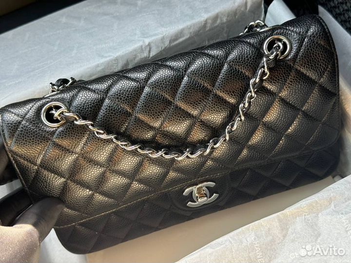 Сумка chanel flap зернистая
