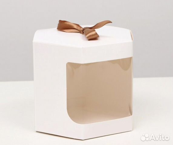 Крафт коробка с окном новая