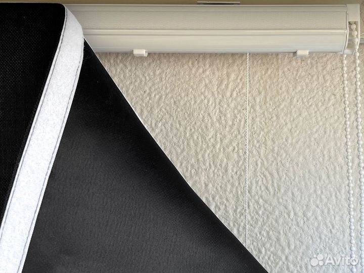 Римские шторы Linen blackout черный шир. 70-220 см