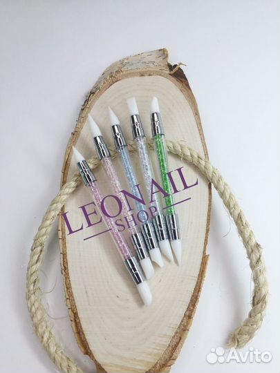 Силиконовые кисти со стразами в наборе 5шт