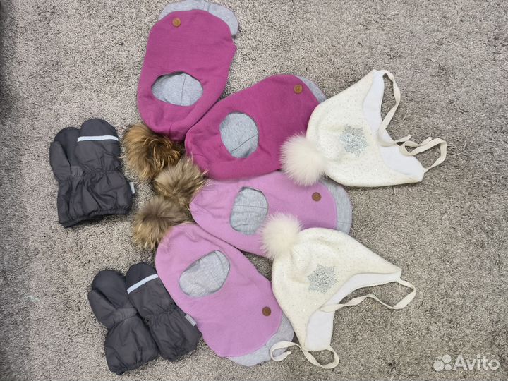 Шапки- шлем и варежки-краги