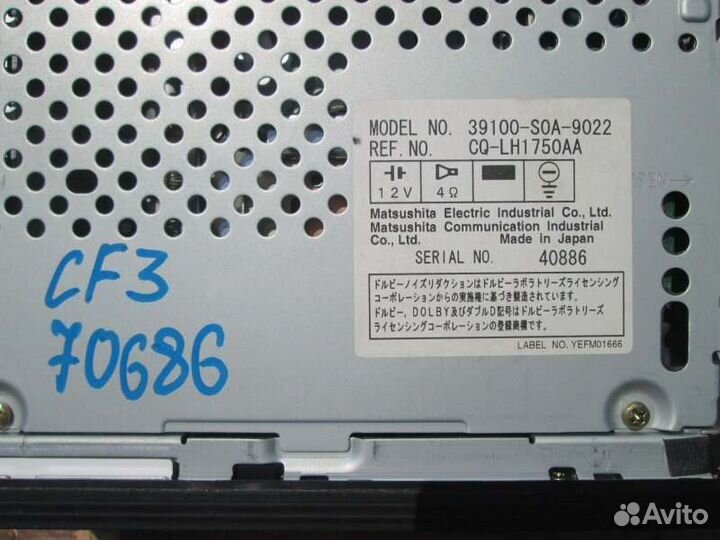 Магнитофон Honda Torneo CF3 F18B 2000/9