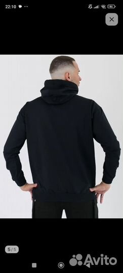 Зип худи черный/ темно синий