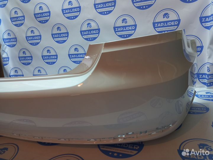 Бампер задний белый Поло 5 2015-2020