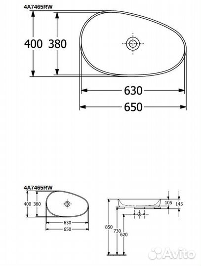 Villeroy & Boch Antao Раковина 4A7465R1