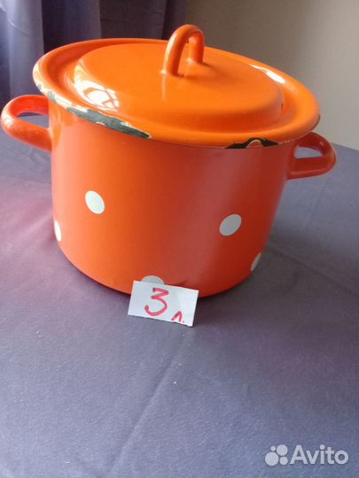 Эмалированная посуда СССР кастрюля бидон миска