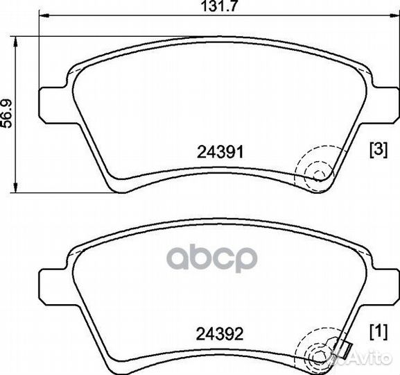 Колодки тормозные NP9017 nisshinbo