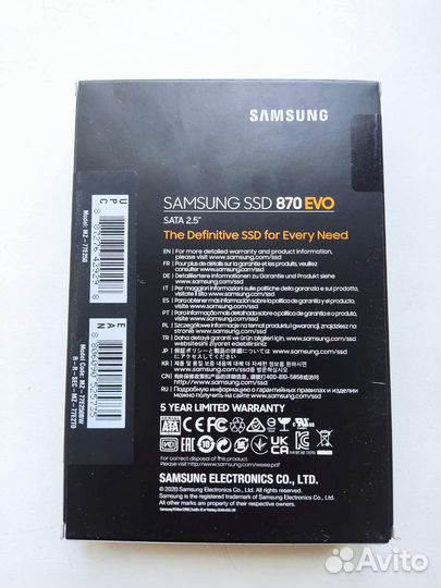 Samsung 870evo 250Gb