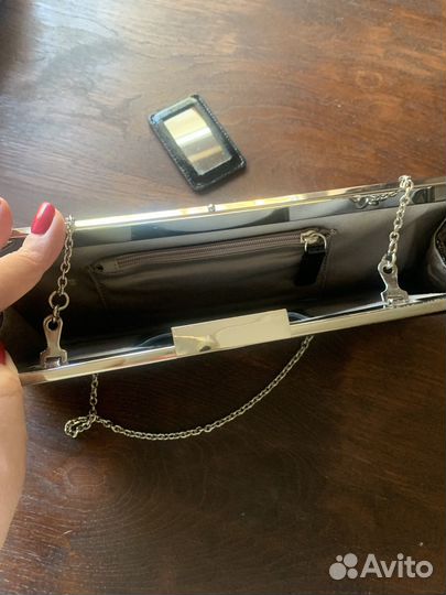 Клатч, сумочка calvin klein лаковая кожа