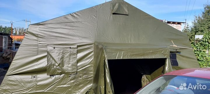 Палатка каркасная М-30 пвх защитного цвета