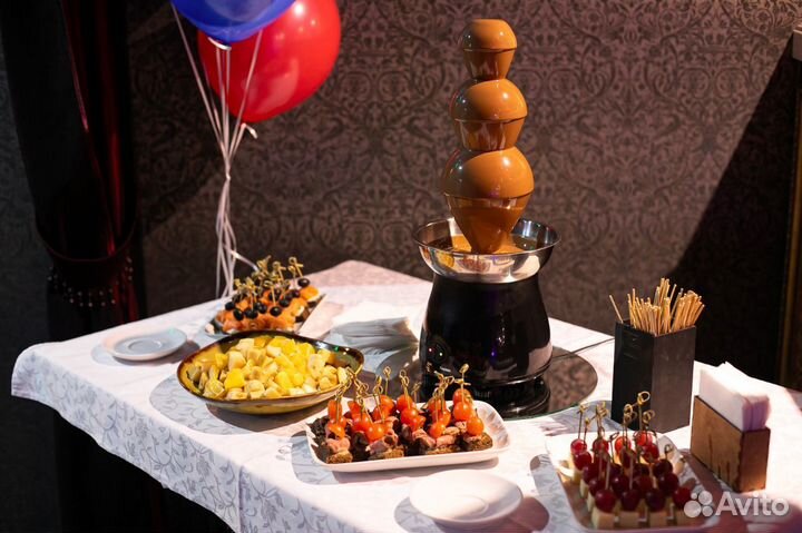 Шоколадный фонтан. Фруктовое оформление