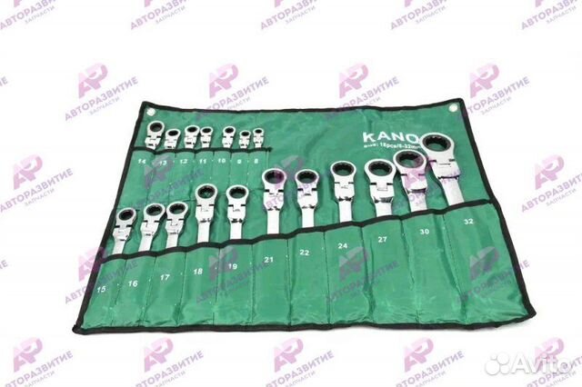 Набор инструментов ключей 18 предметов с трещоткой