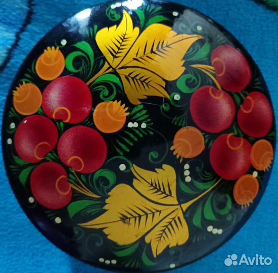 Шкатулка деревянная СССР, хохлома