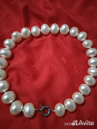 Бусы- колье из жемчуга Майорка