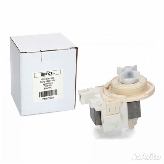 Насос слива Miele 30w (на защелках,клеммы вместе)