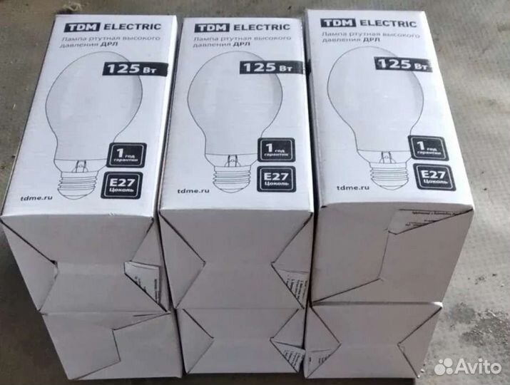 Лампа ртутная высокого давления 125Вт