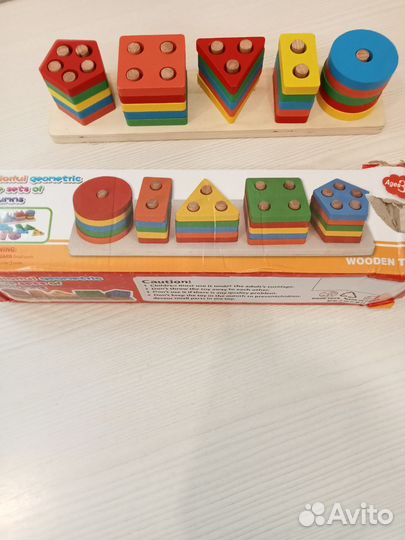 Развивающие деревянные игрушки монтессори