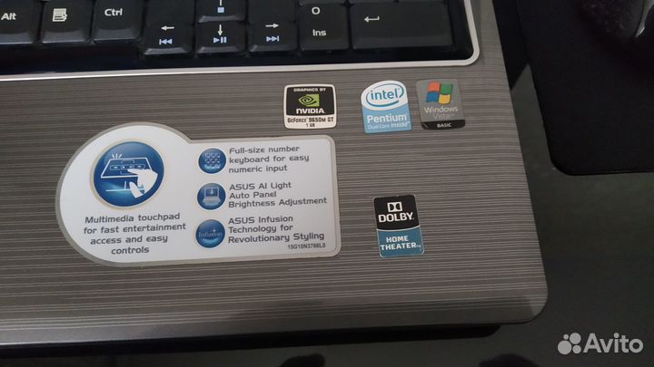 Ноутбук Asus pro58V + Мышь + Чехол + Зарядка