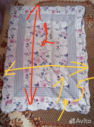 Покрывало на кровать цветы 200 на 150