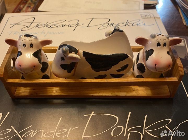 Набор солонка и перечница Коровки