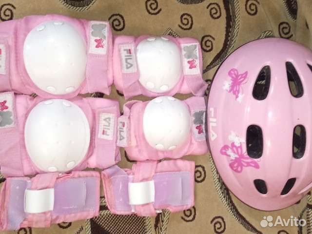 Комплект защиты для роликов, велосипеда со шлемом