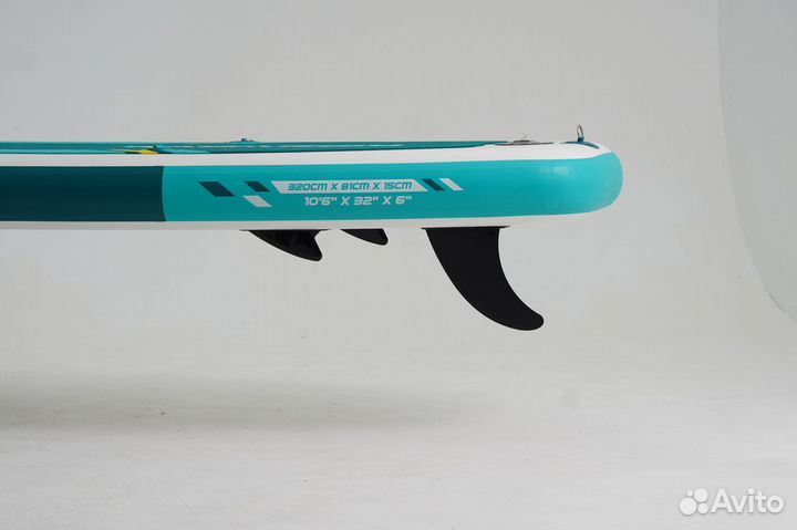 SUP № 3- доска надувная 320x81x15см (светло зелены