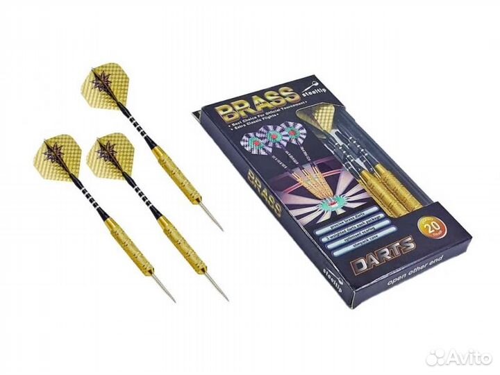 Дротики brass 21 грамм, в пластиковом чехле