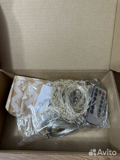 Гирлянда штора хвойная лапа 3*3 новая