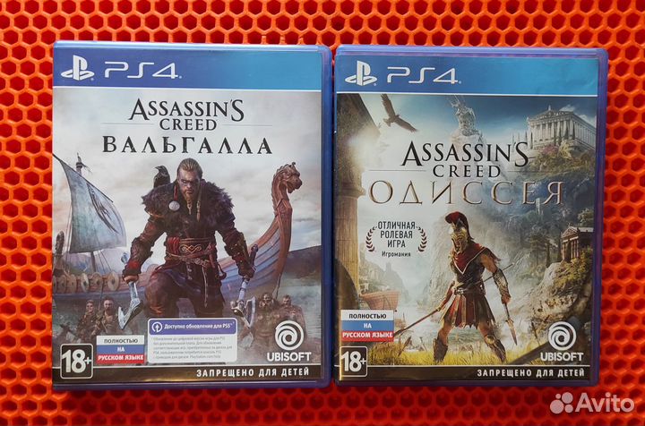 Assassins Creed Valhalla и Odyssey для PS4