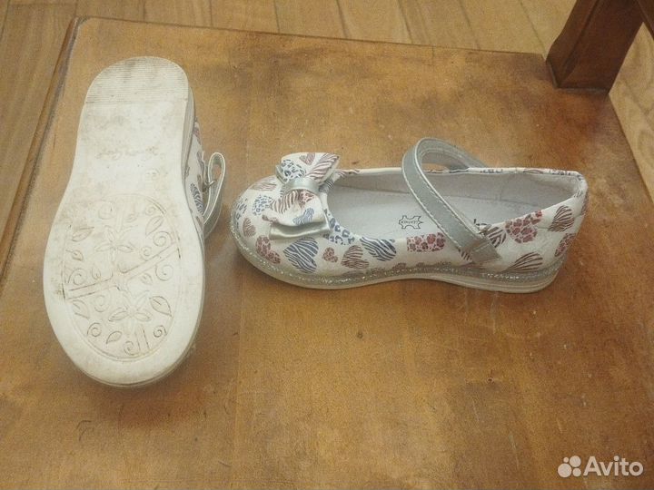 Туфли для девочки 28 размер кожаные