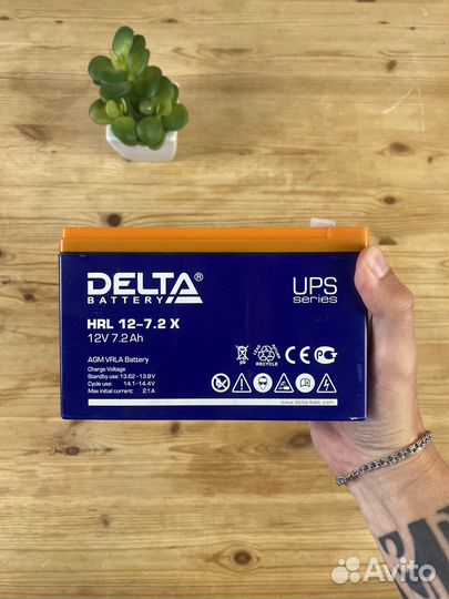 Батарея для ибп Delta HRL 12-7.2 X 12В 7.2Ач