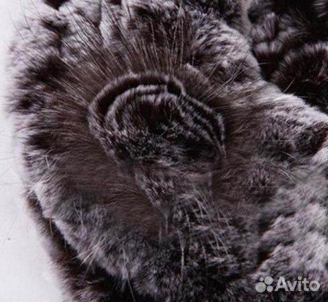 Шапка из натурального кролика вязаная