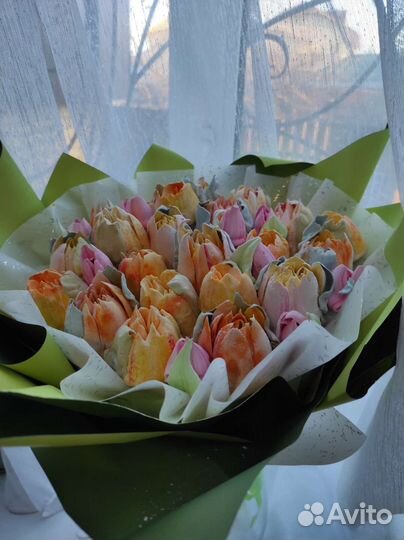 Букет из зефира. Сладкий букет