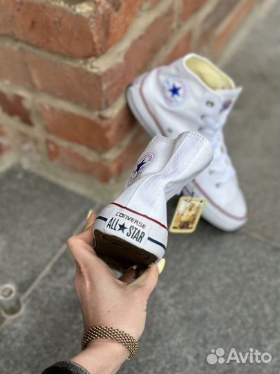 Кеды Converse мужские белые высокие