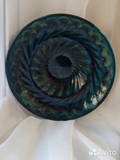 Блюдо керамика. Конаковскoго зик. СССР Винтаж