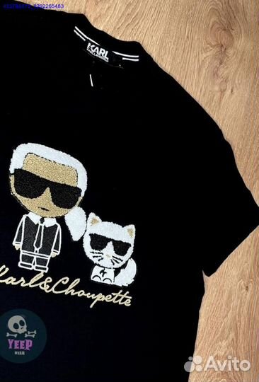 Футболка Karl Lagerfeld черная S XL XXL (Арт.58058)