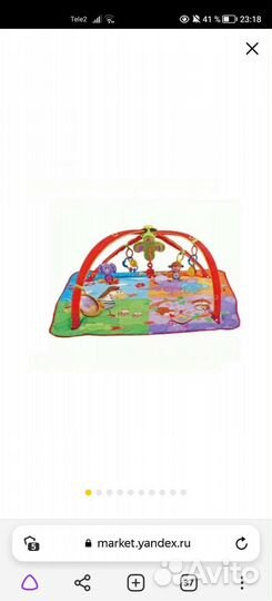 Развивающий коврик tiny love разноцветное сафари