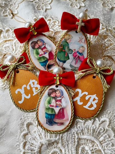 Пасхальные яйца-подвески