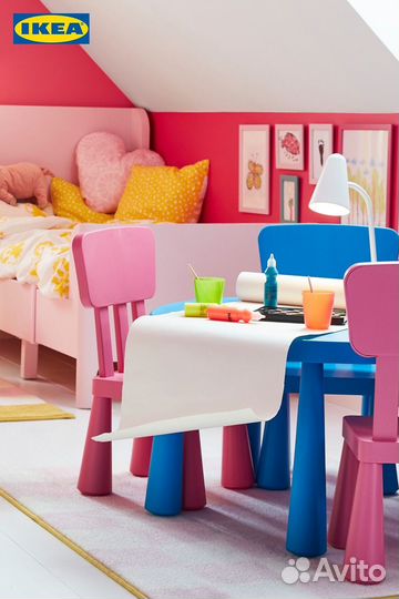 Стол и стул Маммут икея