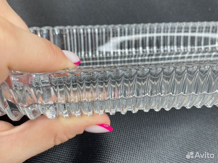 Хрустальная селедочница СССР