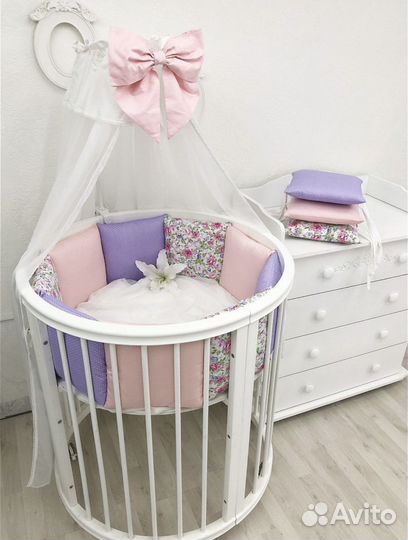 Бортики в детскую кроватку и пастельное белье