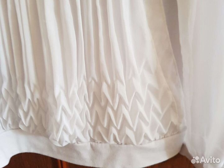 Блузка белая для девочек 140