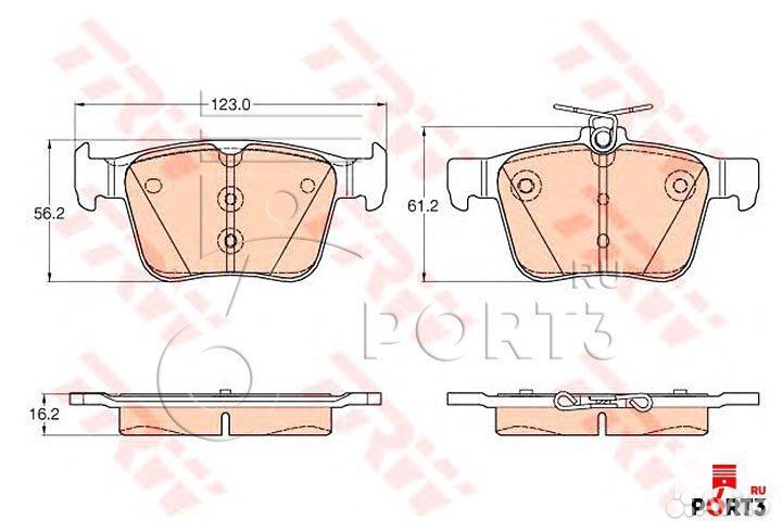 Колодки тормозные задние TRW GDB1957