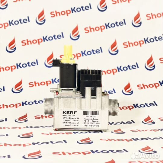 Газовый клапан kerf DC 12V (нар. резьба 3/4) NEW