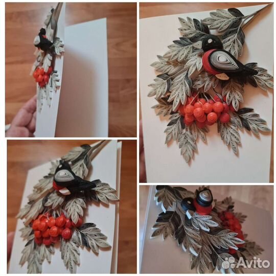 Открытки ручной работы Квиллинг (цена в описании)